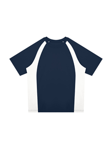เสื้อยืดคอกลมแขนสั้นผู้ชายไซส์ใหญ่ สีพื้น แต่งขอบตัดกัน สไตล์ลำลอง ผ้าถัก 100% คอตตอน กันยับ น้ำหนัก 240 กรัม - Product Image 3