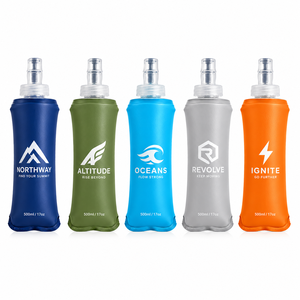 Bouteille d'eau souple en TPU de 500 ml avec logo personnalisé, gourde de sport pliable pour la course à pied - Product Image 1