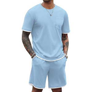 Mens Casual Summer Outfit Manufacturer Cotton Cargo Shorts T Shirt OEM ODM Bulk Supply - Product Image 1