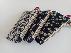 Mini pochette zippée et porte-monnaie perlé style classique, couleur et taille personnalisables, indigo - Product Image 4