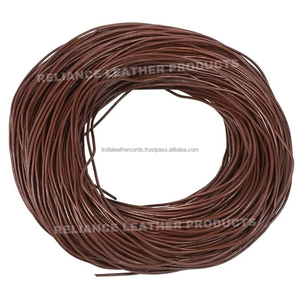 Cordon en cuir brun moyen de 1,0 mm au prix d'usine pour l'artisanat et la création de bijoux - Product Image 4