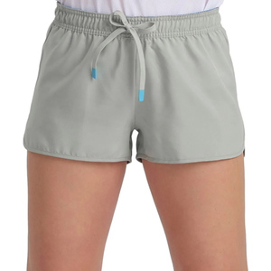 Shorts de bain décontractés pour femmes, taille haute, respirants, écologiques, 100 % coton, avec logo personnalisé, directement de l'usine - Product Image 1
