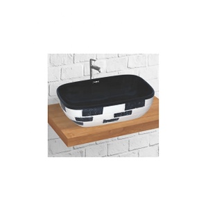 Chất lượng cao nhất sang trọng trắng gốm bảng <span class=keywords><strong>Top</strong></span> rửa tay lưu vực bồn rửa Thiết kế hiện đại thiết bị vệ sinh với drainer cho phòng tắm - Product Image 2