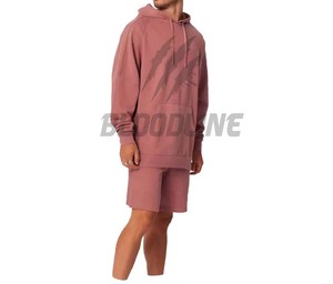 Sweat-shirt à capuche unisexe Bloodline, coupe oversize, en coton tricoté, décontracté, imprimé devant, manches classiques, pour l'automne - Product Image 3