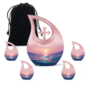 Urna Conmemorativa con Diseño de Olas del Océano, Tema de Mar Sereno, Artesanía Increíble - Product Image 3