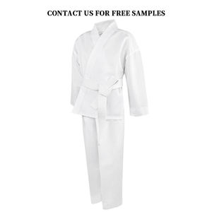 Uniforme de karaté blanc pour adultes unisexe, 100% coton, vêtements d'arts martiaux durables, coupe régulière, teinture unie, service OEM - Product Image 1
