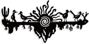 Ambiente Estilo de vida moderno Metal negro decoración de pared arte del hierro de alta calidad artesanía diseño colgante para el hogar dormitorio sala de estar - Product Image 6