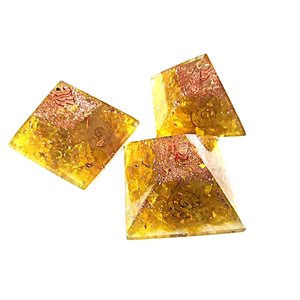 Pirámides de Orgón de Citrino Hechas a Mano con Bobina de Cobre, Artesanía de Cristal, Gemas, Cristales al por Mayor de Técnica Artesanal - Product Image 1