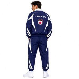 Vestes coupe-vent en nylon japonais personnalisées tendance et ensembles de jogging OEM, marque privée, vestes de sport nationales, ensembles de sweats à capuche en gros - Product Image 2