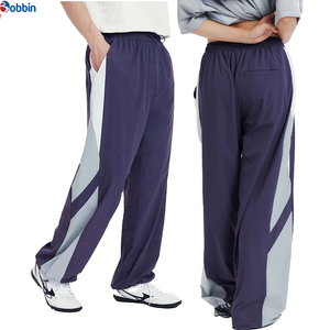 Comfortable Canvas Sweat Pants Men's Custom Outdoor Casual Mid <b>Elastic</b> Drawstring Wide Leg Baggy Loose Oversized Fleece 100% - Product Image 4
