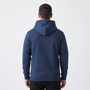 Sweat à capuche en coton pour homme, épais, décontracté, avec cordon de serrage, col pull, style uni, personnalisable avec logo, avec poches - Product Image 3