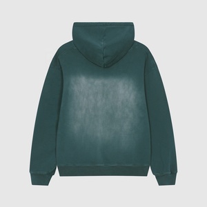 Acid Wash Men <b>Zip</b>-<b>Up</b> Hoodie Oversized 100% Cotton Winter Casual Solid Eco-Friendly <b>Jacket</b> with Pocket - Product Image 6