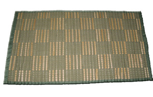 Handwoven Green Patterned Table Mat Eco Friendly Cotton Jute Blend Durable Dining <b>Placemat</b> for Home Kitchen Use - Product Image 2