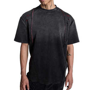 Camiseta Premium para Hombre, Estilo Vintage, Desgastada, Oversize, de Algodón, Streetwear, con Estampado Gráfico, Lavada, Informal, a la Moda - Product Image 3