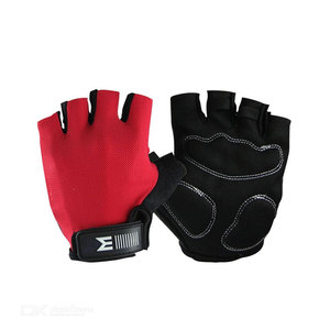 JINAH LEATHER INDUSTRIES Breathable <b>Half</b>-Finger Cycling Gloves Hook Loop Closure Nylon Unisex Outdoor Sports Gym Anti <b>Slip</b> - Product Image 3