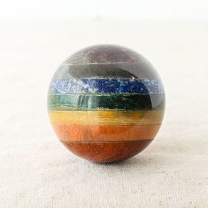 Vente en gros de boules d'agate en pierre d'énergie à 7 chakras pour la guérison spirituelle et la décoration intérieure - Product Image 1