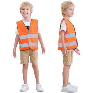 2025 Lot de 10 gilets de sécurité vert néon haute visibilité pour costume de construction de 12 à 16 ans - Product Image 1