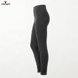 High Quality Women's Fitness Gym Sports Pants Ladies Denim <b>Leggings</b> With Logo Workout and Yoga Use Made of Spandex <b>Nylon</b> - Product Image 3
