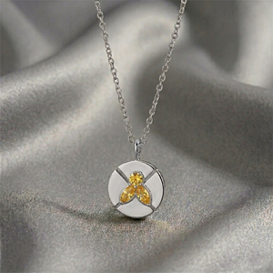 Aqua Quartz Pendant Necklace Gold Plated Round Faceted Gemstone Charm Wholesale Handmade Jewelry Supply - Product Image 4