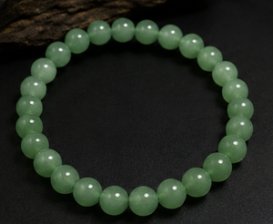 Bracelet en perles de quartz aventurine, alliage de métaux précieux, fait main, unisexe, à porter au quotidien, bijoux de mariage et de cadeau - Product Image 2