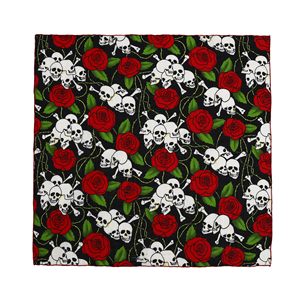 Bandana personnalisée en coton satiné respirant, style vintage, taille sur mesure, imprimée, noire, ethnique, à faible MOQ, prix usine, vente en gros - Product Image 3