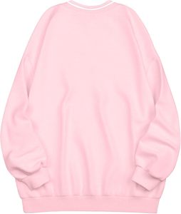Sweat-shirt rose à col en V oversize, imprimé New York USA, délavé vintage, décontracté, unisexe, en coton non tissé, hiver, numérique - Product Image 6