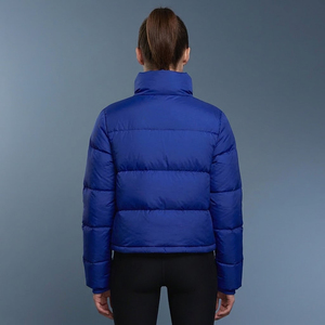 Blouson matelassé en coton teint de qualité supérieure, style hip-hop décontracté, avec logo brodé à rivets, respirant et chaud pour femme - Product Image 2