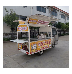 Tricycle électrique pour la restauration rapide, chariot de cuisine mobile en acier inoxydable avec garantie de 2 ans, remorque alimentaire à 3 roues à vendre - Product Image 1