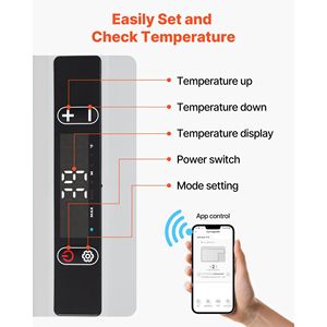 Réfrigérateur de voiture portable électrique 12 volts 52,8 QT/50 L, température réglable de -4 à 68 degrés Fahrenheit, 12/24 V CC - Product Image 5