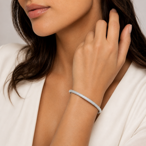 925 Sterling <b>Silver</b> Diamond <b>Cuff</b> <b>Bracelet</b> for Women High Polish Minimalist Open Bangle Party Wedding Gift Jewelry - Product Image 1