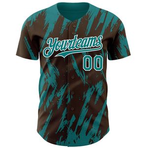Camiseta de Béisbol Corta de Alta Calidad con Botones, Impresión Serigráfica, Nombres de Equipo Personalizados, 100% Algodón Orgánico Antibacterial, Unisex - Product Image 2