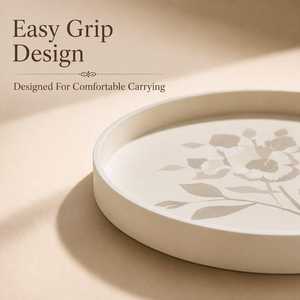 Plateau Organisateur Rond Multifonctionnel de Luxe en Mosaïque d'Os avec Design Artisanal Haut de Gamme pour Maquillage, Bijoux, Bougies et Décoration Intérieure - Product Image 6