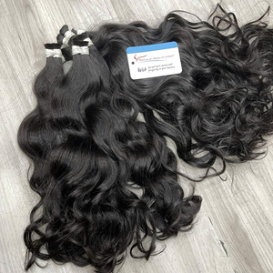 2026 Big Sale Wavy Bulk Human Hair <b>Extensions</b> Natural Color Viet Nam Wavy Hair Bundles <b>For</b> <b>Braiding</b> Factory Price Drop Ship - Product Image 3