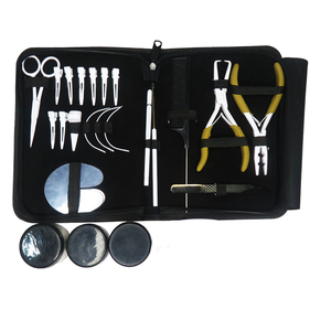 Kit d'outils de luxe pour extensions capillaires dorées, professionnel, 5 pièces, avec pinces de pose de micro-anneaux, extracteurs, crochets de tirage et aiguilles - Product Image 6