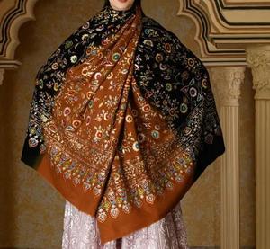 Embroidered Print Handmade Elegant Kashmiri <b>Women</b> Pashmina <b>Shawl</b> Fancy Allover Pattern Winter Ladies Breathable Long <b>Shawls</b> - Product Image 6