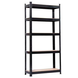 Scaffalatura Metallica Nera a 5 Ripiani per Garage, Resistente e Robusta, per Stoccaggio nel Regno Unito - Product Image 4