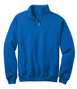 <b>Men's</b> Custom Embroidery Breathable Winter 240g Zipper 100% Cotton Polar Fleece Half Zip Long Sleeve <b>Sweater</b> - Product Image 3