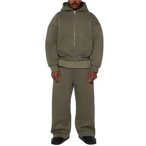 Ensemble de survêtements coupe ample personnalisés avec logo, survêtements en gros pour le streetwear américain, commande en gros directe usine - Product Image 1