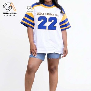 Camiseta de Rugby Sigma Gamma Rho para Mujer, Amarillo y Azul 1922, Manga Larga, Estilo Deportivo Casual de la Hermandad Griega - Product Image 6