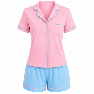 Conjunto de Pijama HMR Sisterhood Sorority con Estampado Simple, Ropa de Dormir de Manga Corta Suave y Tejida para Mujer, Conjunto de 2 Piezas - Product Image 5