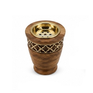 Handmade Sandalwood Incense <b>Burner</b> With Metal Insert Aromatic Diffuser All Season Use - Product Image 4