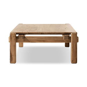 Mesa de Jardín Moderna de Madera de Teca Sólida, Mesa de Centro para Exteriores, Material de Teca Ecológico para Jardines y Patios - Romana - Product Image 3