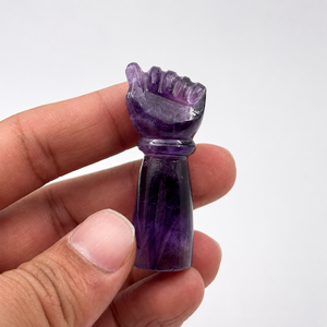 Figura de puño de amatista púrpura tallada a mano, estatua decorativa de piedra preciosa para decoración del hogar, regalo de meditación espiritual - Product Image 2