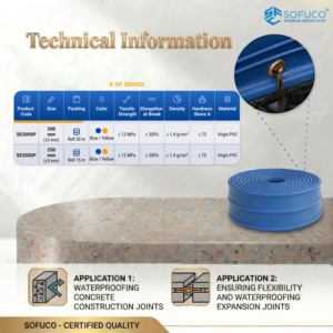 วัสดุกันน้ำ PVC บริสุทธิ์ 100% รับประกัน 1 ปี ระยะเวลาจัดส่ง 30 วัน รุ่น E Waterstop - ประเภท EO พร้อมบริการช่วยเหลือทางเทคนิคออนไลน์ วัสดุกันน้ำ PVC - Product Image 3