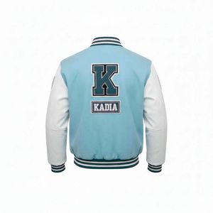 High Quality Embroidery Lettermen <b>Jacket</b> Casual wear Solid color <b>Men's</b> <b>Bomber</b> style <b>Varsity</b> <b>Jacket</b> - Product Image 4