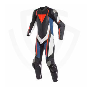 Traje de Motociclista de Cuero Transpirable Personalizado, Costuras de Alta Calidad, Colores Personalizados, Logotipo de Goma Bordado e Impreso - Product Image 1