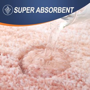 Hot Selling 17"x24" Microfiber Bath <b>Mat</b> Super Absorbent Anti-Skid Non-Slip Floor Thick Plush Shaggy Tufted <b>Bathroom</b> Rug Home - Product Image 3