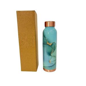Emerald Flow Copper <b>Water</b> <b>Bottle</b> Abstract Ink Pattern Green Marble Design Reusable Drinking <b>Bottle</b> for Home Office Travel - Product Image 3