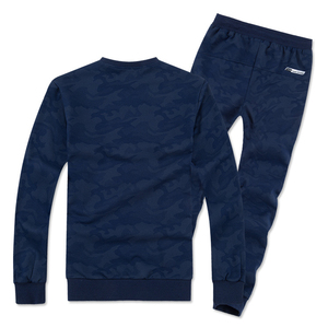 Nouvel ensemble de survêtement pour homme, sweat-shirt camouflage rouge, pantalon de jogging noir, col rond, manches longues, tenue décontractée d'automne, 100% polyester - Product Image 6