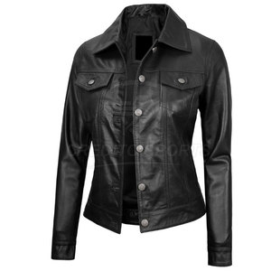 Chaqueta de Cuero para Mujer, Estilo Moderno, Cómoda, Precio al por Mayor, Nueva Llegada - Product Image 5